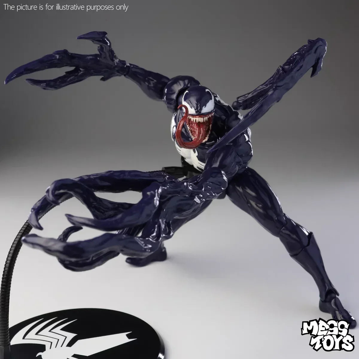 Mess Toys Venom Lethal Neighbor Spider Man Symbiotic Black Suit Messtoys Spiderman Anime Action Figure Collectible Model Gifts