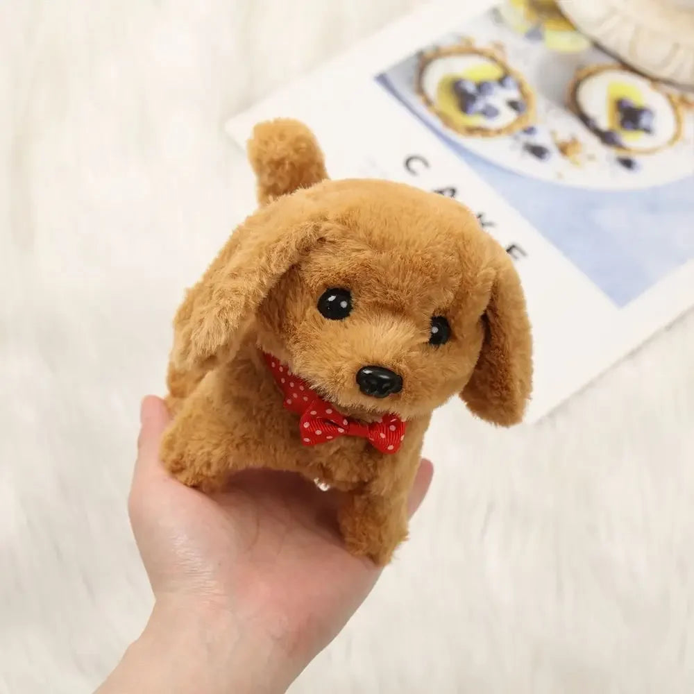 2025 Walking Barking Plush Dog Toy Electric Realistic Pet Puppy w/10 Sounds, Kids Companion Gift forChristmas Age 3+ virtual pet