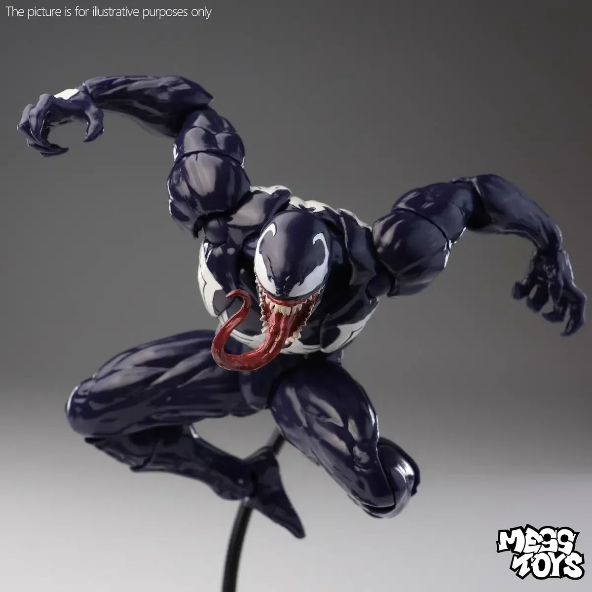 Mess Toys Venom Lethal Neighbor Spider Man Symbiotic Black Suit Messtoys Spiderman Anime Action Figure Collectible Model Gifts