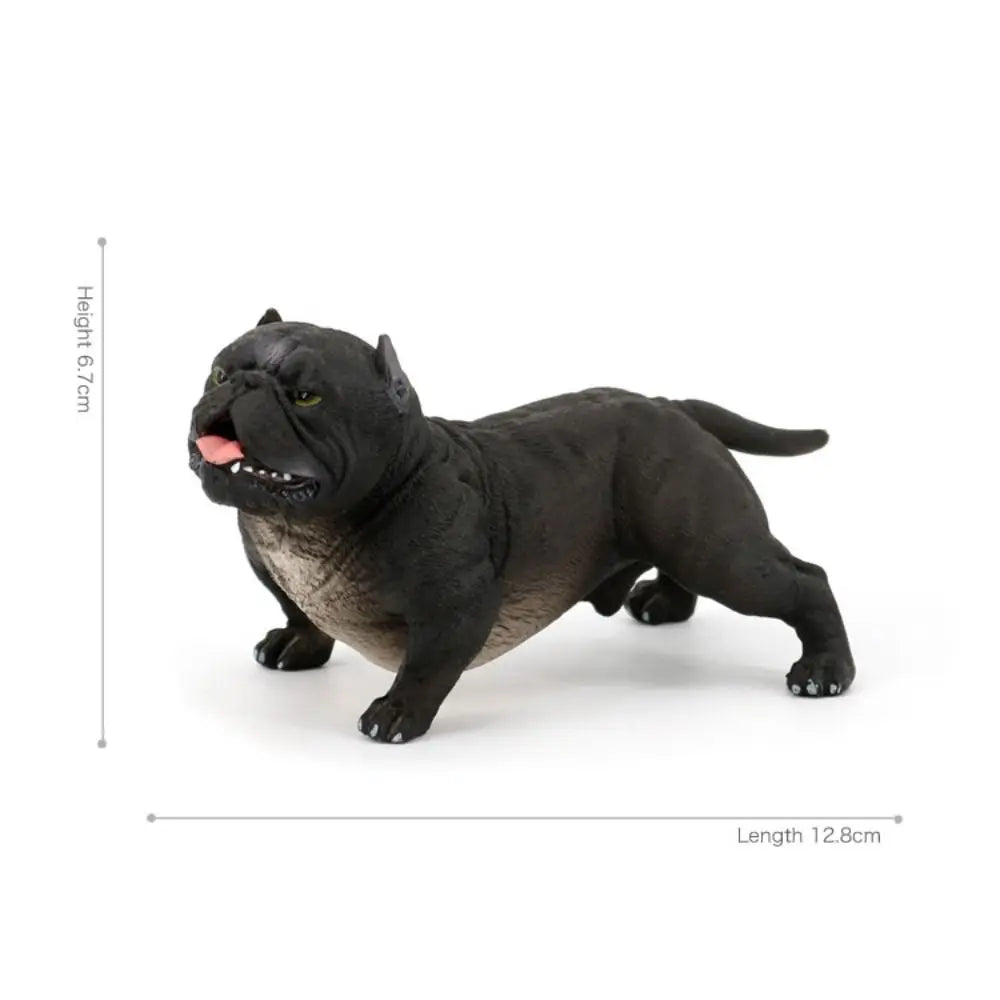 Realistic Bulldog Figurine PVC Animal Model for Display and Educational Play