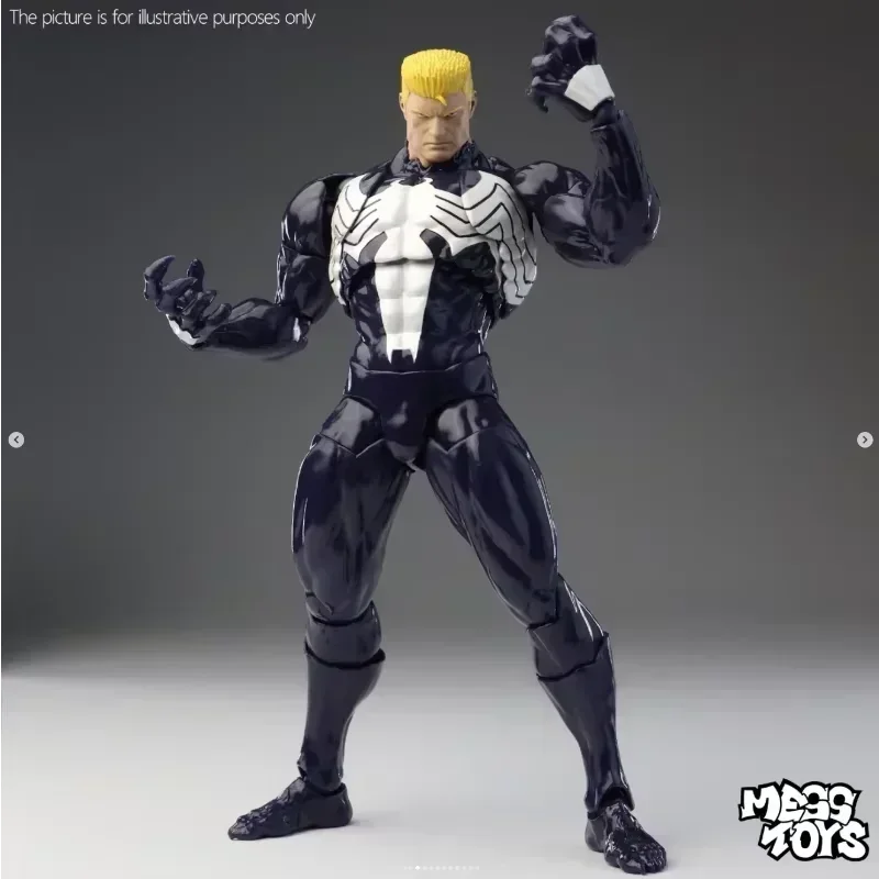 Mess Toys Venom Lethal Neighbor Spider Man Symbiotic Black Suit Messtoys Spiderman Anime Action Figure Collectible Model Gifts