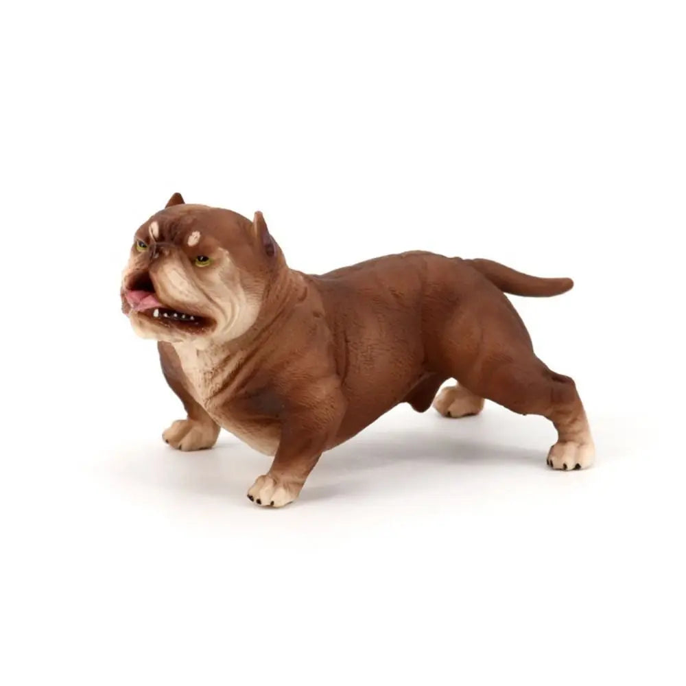 Realistic Bulldog Figurine PVC Animal Model for Display and Educational Play
