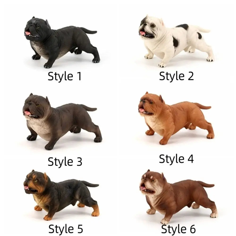 Realistic Bulldog Figurine PVC Animal Model for Display and Educational Play