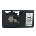 White VHS-C Cassette Adapter for VHS VCRs, Single Piece Video Cassette Converter
