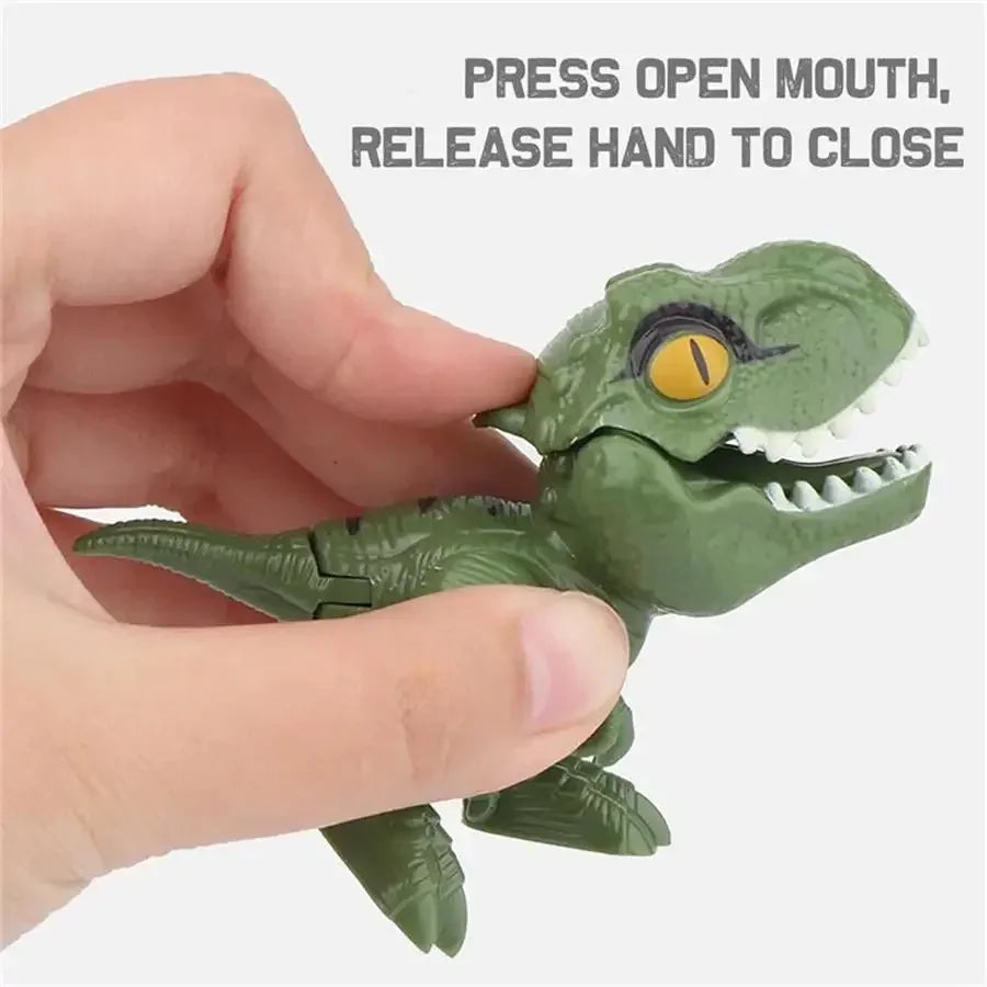 5/10 Pieces of Dinosaur Hand-biting Toys, Realistic Cartoon Models of Dinosaur Animals, MINI Tyrannosaurus Rex and Stegosaurus