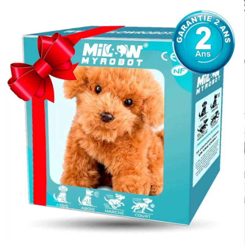 2025 Walking Barking Plush Dog Toy Electric Realistic Pet Puppy w/10 Sounds, Kids Companion Gift forChristmas Age 3+ virtual pet