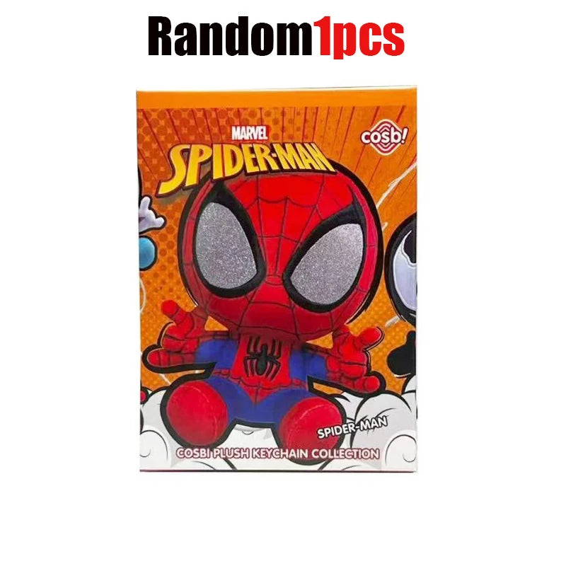 2026 ！！New Original Hot toys Marvel Spider Man Cosbi Blind Box Plush Bag Pendant Kawaii Spider Man Surprise Box Birthday Gift