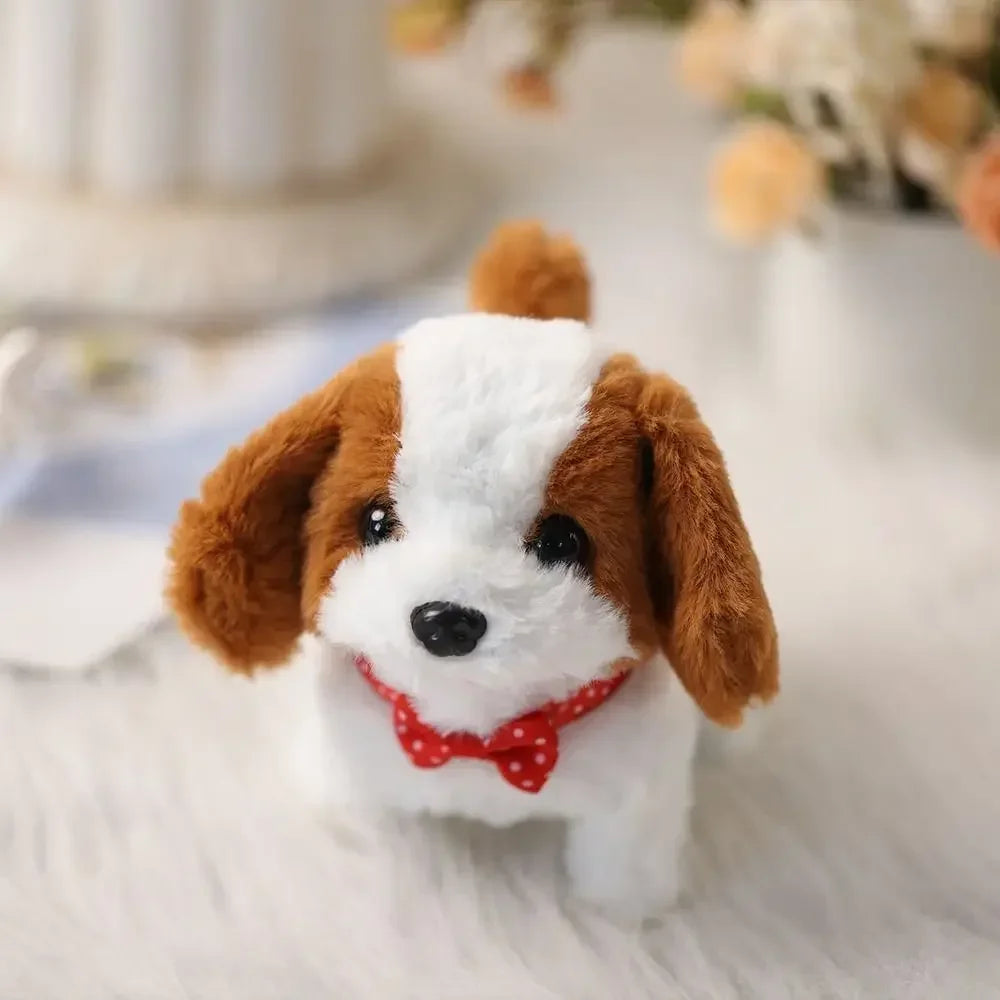 2025 Walking Barking Plush Dog Toy Electric Realistic Pet Puppy w/10 Sounds, Kids Companion Gift forChristmas Age 3+ virtual pet