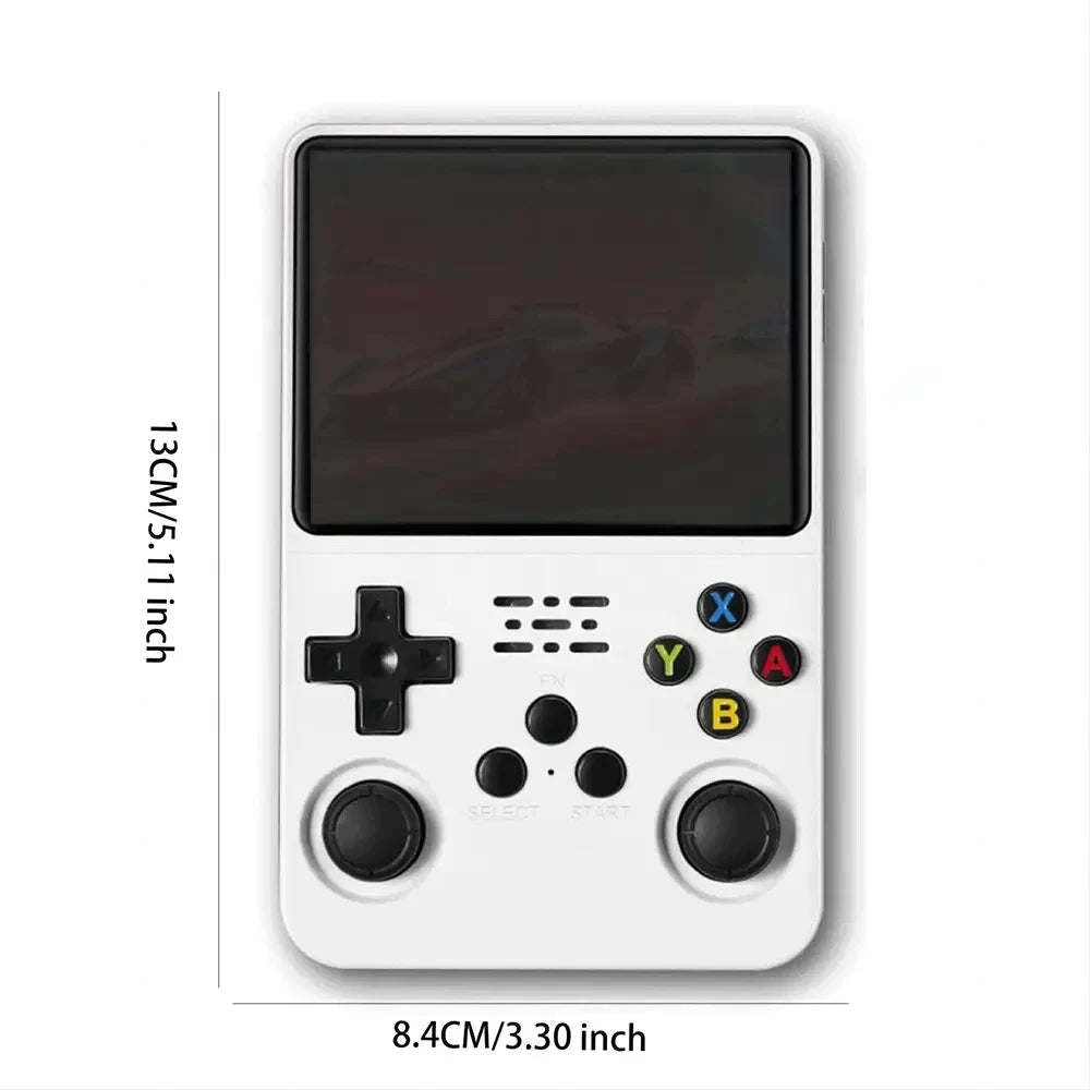White R36S Retro Handheld Game Console with 3.5-Inch IPS Display, Linux System, 32GB/64GB TF Card