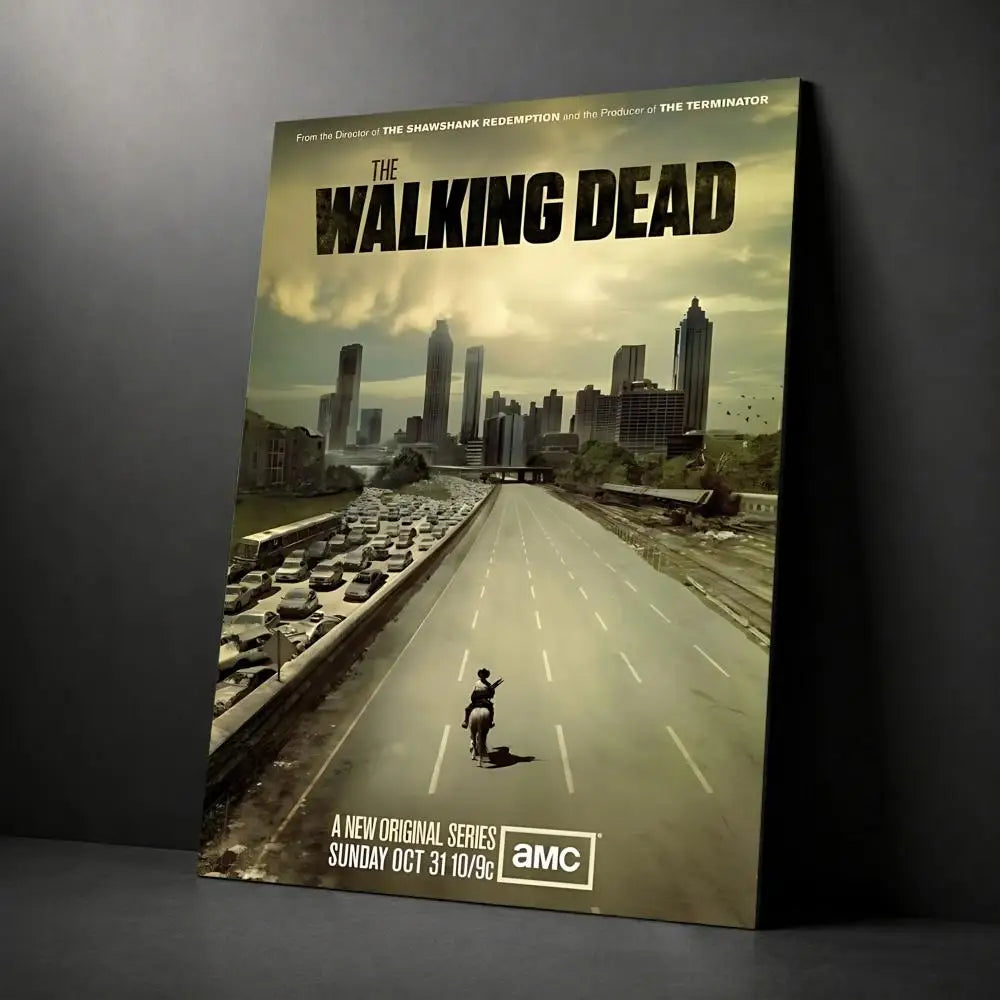 The Walking Dead Poster, Self-Adhesive Wall Decor, Waterproof Paper Poster for Home or Room Decoration