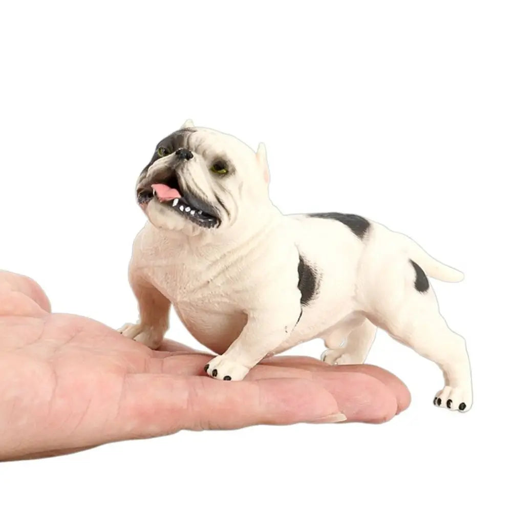 Realistic Bulldog Figurine PVC Animal Model for Display and Educational Play