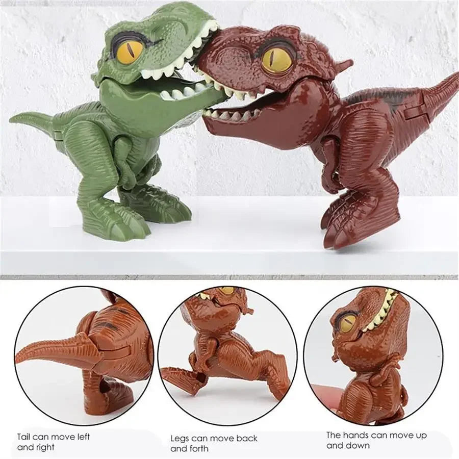 5/10 Pieces of Dinosaur Hand-biting Toys, Realistic Cartoon Models of Dinosaur Animals, MINI Tyrannosaurus Rex and Stegosaurus