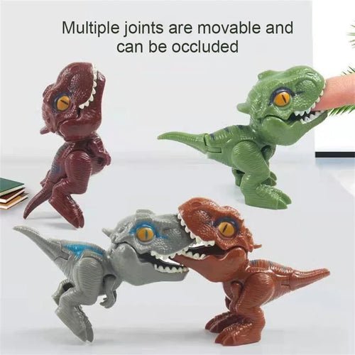 5/10 Pieces of Dinosaur Hand-biting Toys, Realistic Cartoon Models of Dinosaur Animals, MINI Tyrannosaurus Rex and Stegosaurus