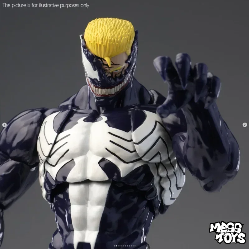 Mess Toys Venom Lethal Neighbor Spider Man Symbiotic Black Suit Messtoys Spiderman Anime Action Figure Collectible Model Gifts