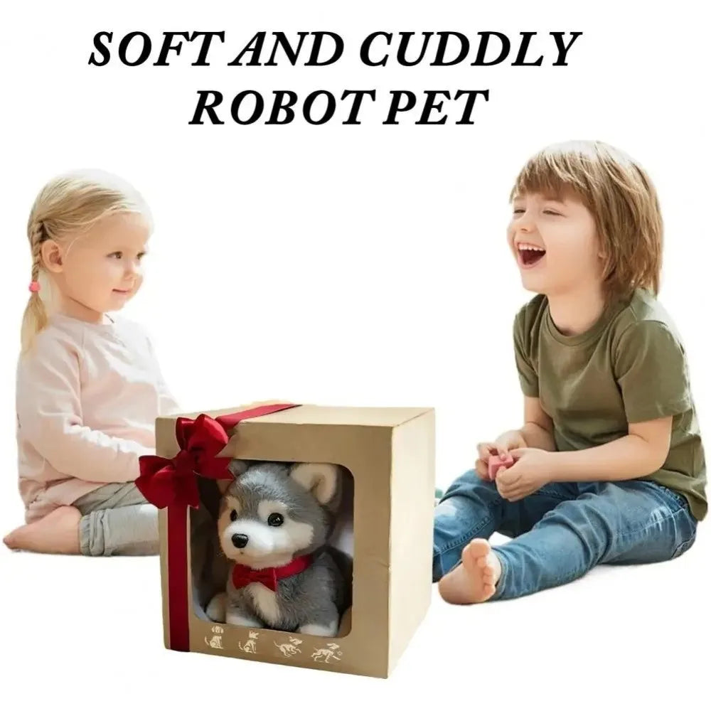 2025 Walking Barking Plush Dog Toy Electric Realistic Pet Puppy w/10 Sounds, Kids Companion Gift forChristmas Age 3+ virtual pet