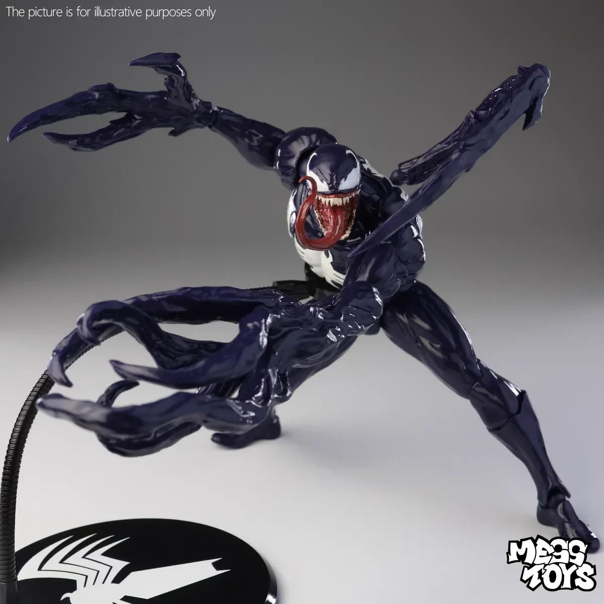 Mess Toys Venom Lethal Neighbor Spider Man Symbiotic Black Suit Messtoys Spiderman Anime Action Figure Collectible Model Gifts