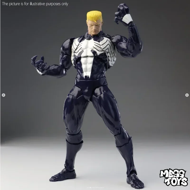 Mess Toys Venom Lethal Neighbor Spider Man Symbiotic Black Suit Messtoys Spiderman Anime Action Figure Collectible Model Gifts