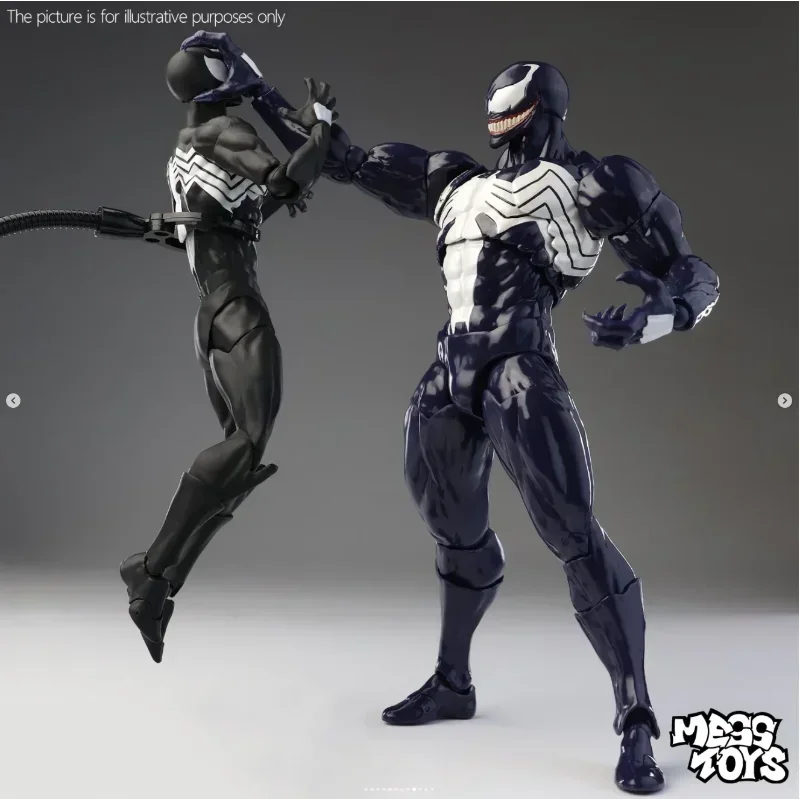 Mess Toys Venom Lethal Neighbor Spider Man Symbiotic Black Suit Messtoys Spiderman Anime Action Figure Collectible Model Gifts