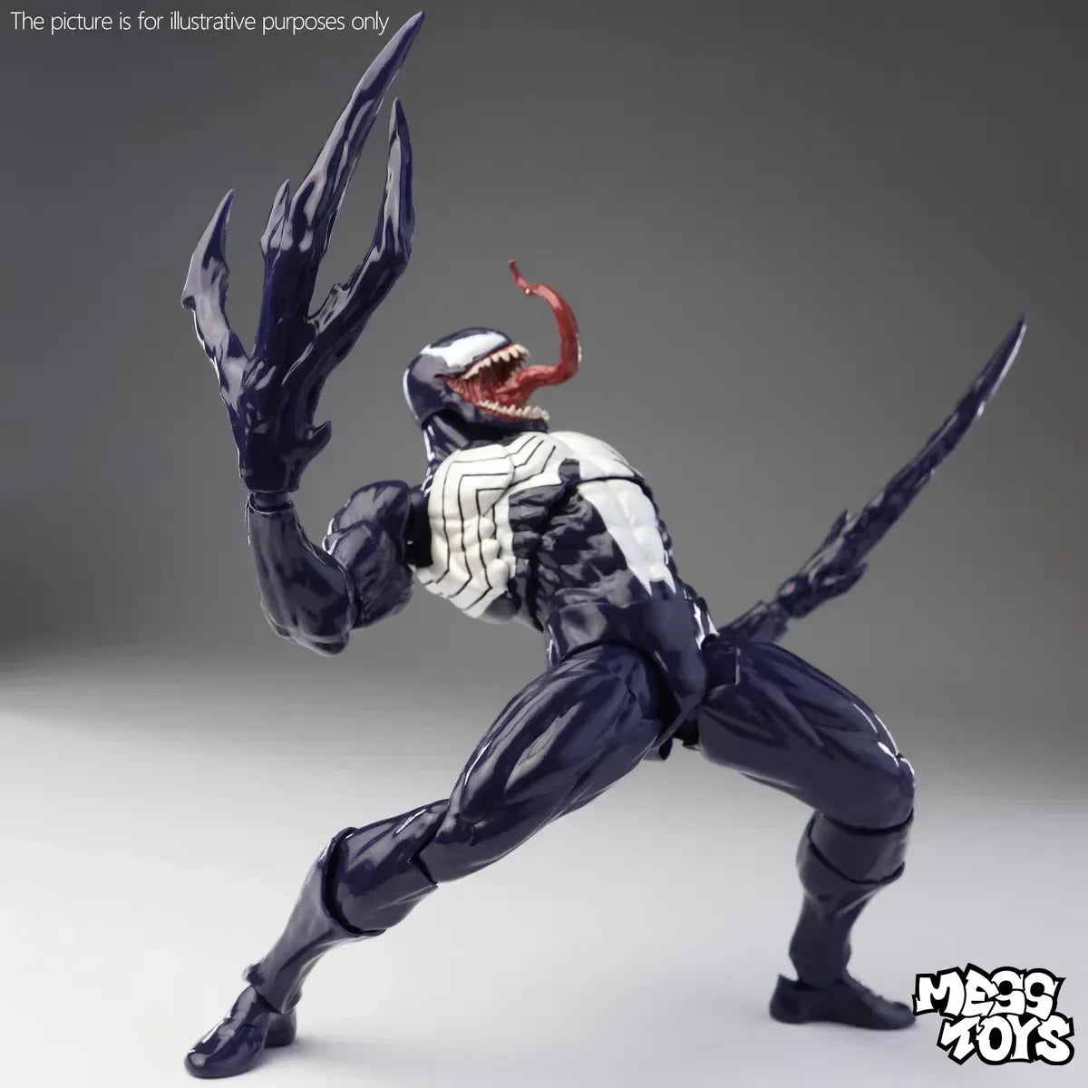 Mess Toys Venom Lethal Neighbor Spider Man Symbiotic Black Suit Messtoys Spiderman Anime Action Figure Collectible Model Gifts