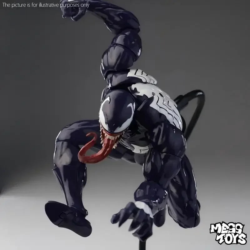 Mess Toys Venom Lethal Neighbor Spider Man Symbiotic Black Suit Messtoys Spiderman Anime Action Figure Collectible Model Gifts
