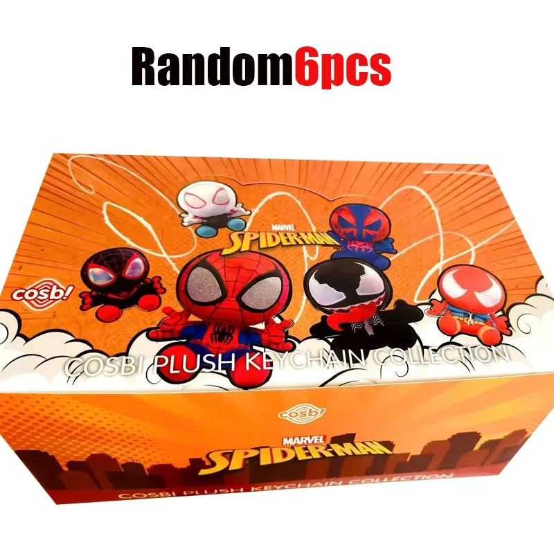 2026 ！！New Original Hot toys Marvel Spider Man Cosbi Blind Box Plush Bag Pendant Kawaii Spider Man Surprise Box Birthday Gift