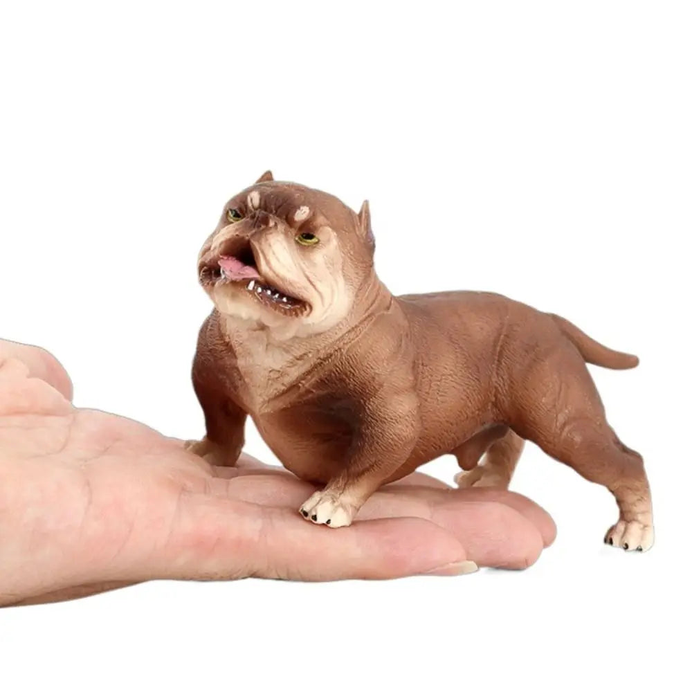 Realistic Bulldog Figurine PVC Animal Model for Display and Educational Play