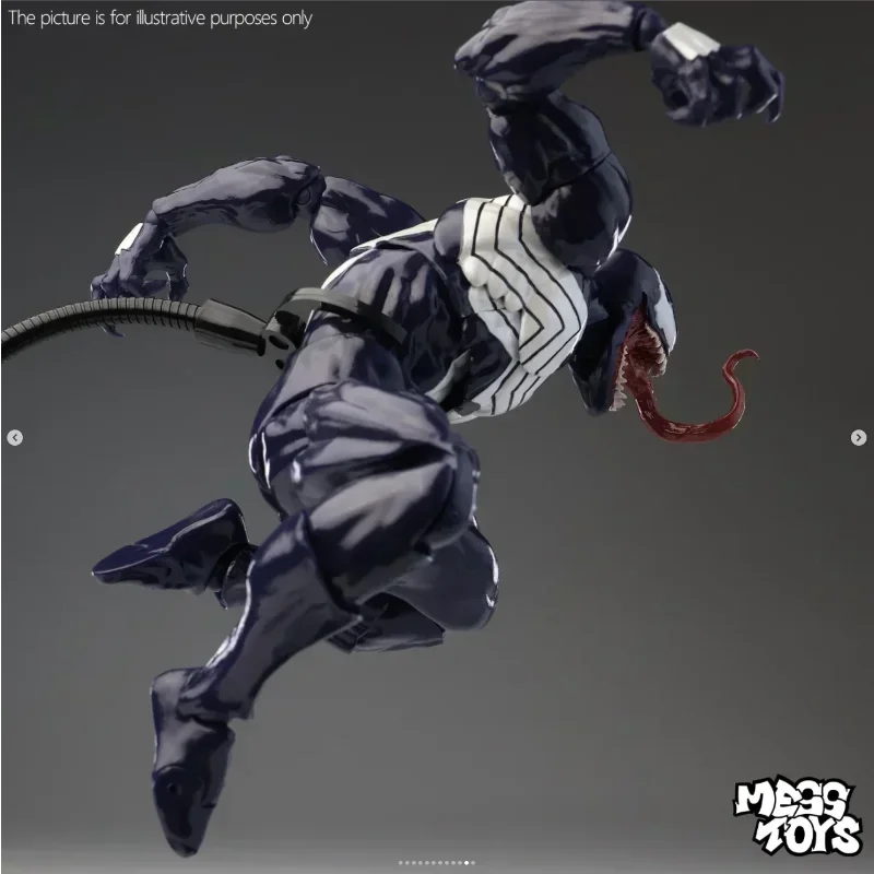 Mess Toys Venom Lethal Neighbor Spider Man Symbiotic Black Suit Messtoys Spiderman Anime Action Figure Collectible Model Gifts