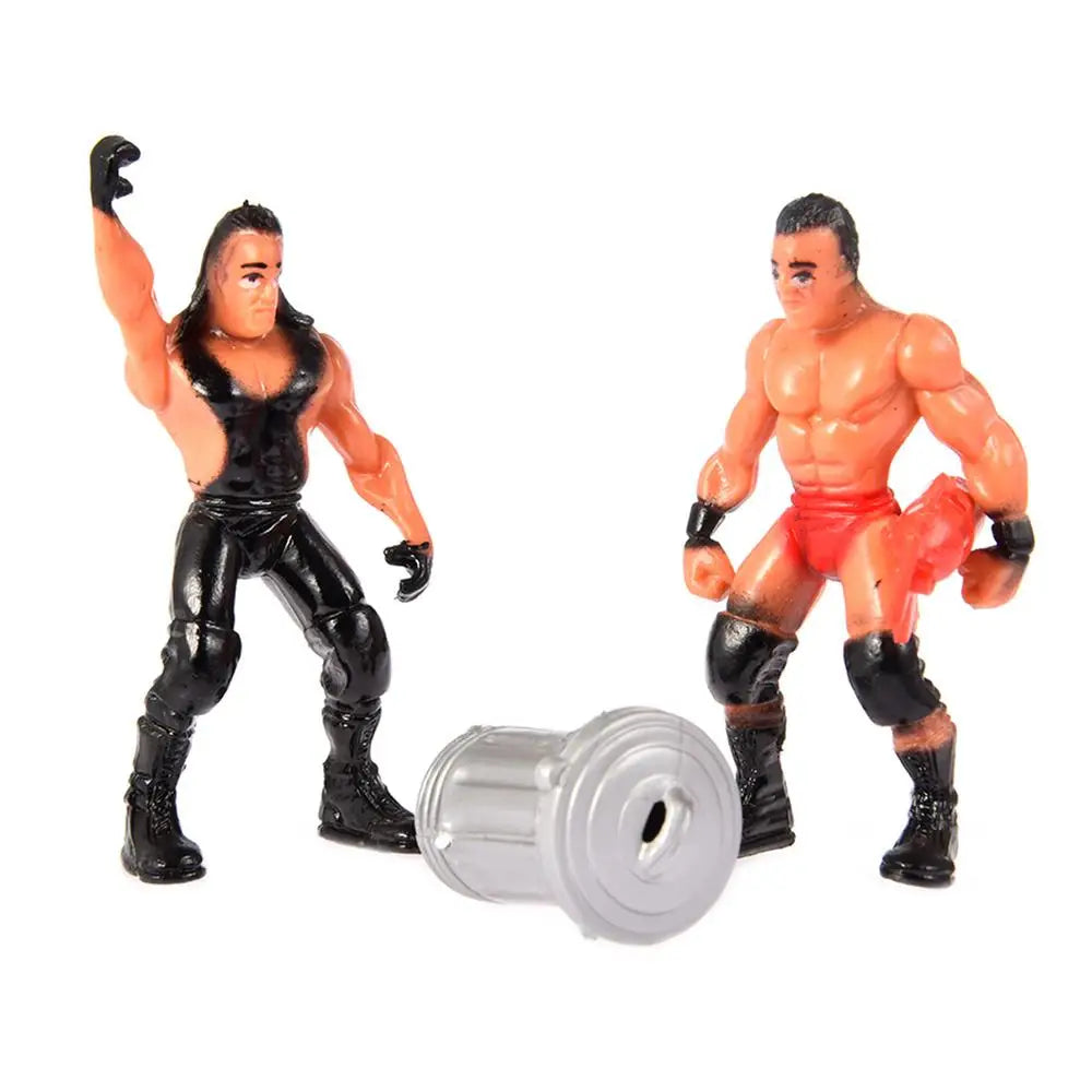 Mini Wrestling Arena Playset with 12 Action Figures and Accessories