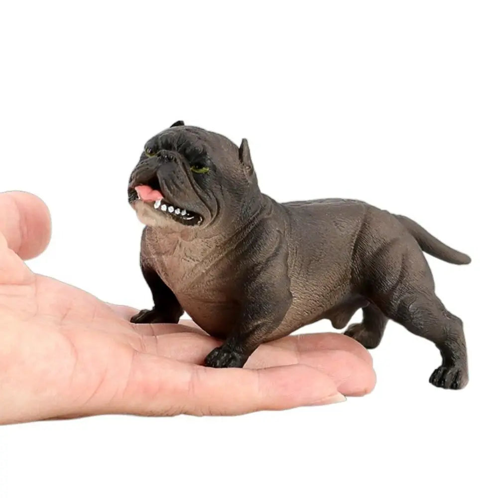 Realistic Bulldog Figurine PVC Animal Model for Display and Educational Play