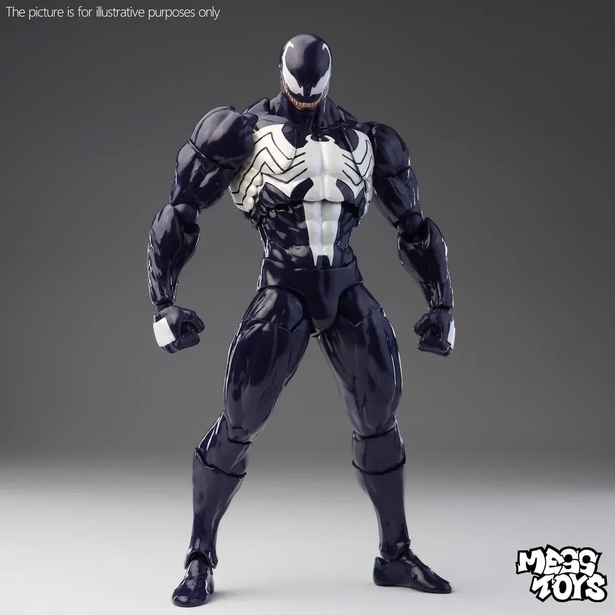 Mess Toys Venom Lethal Neighbor Spider Man Symbiotic Black Suit Messtoys Spiderman Anime Action Figure Collectible Model Gifts