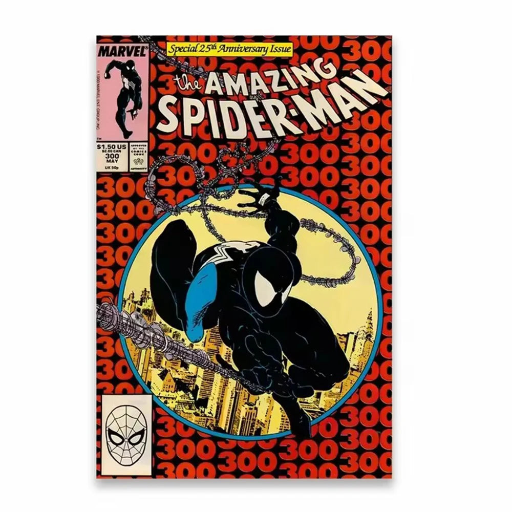 Spider-Man No Way Home Canvas Print, 20 × 30 cm Superhero Wall Art, Unframed Canvas Poster
