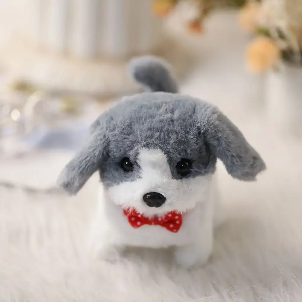 2025 Walking Barking Plush Dog Toy Electric Realistic Pet Puppy w/10 Sounds, Kids Companion Gift forChristmas Age 3+ virtual pet