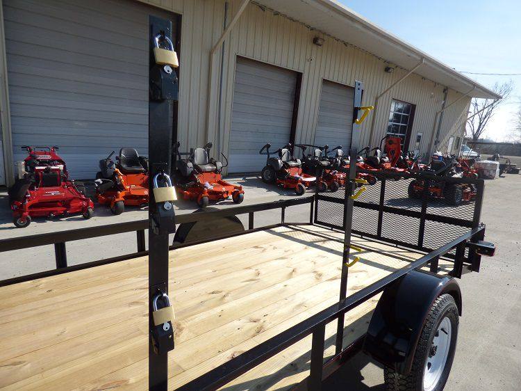 Utility Trailer 6.4x12 with Trimmer Racks Dove Tail Gate