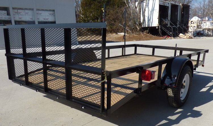 Utility Trailer 6.4x12 with Trimmer Racks Dove Tail Gate