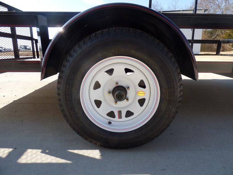 Utility Trailer 6.4x12 with Trimmer Racks Dove Tail Gate